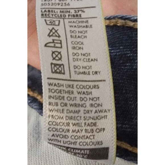 Woolworths Classic Collection cropped wide leg womens denim jeans size 14 - Picture 4 of 12